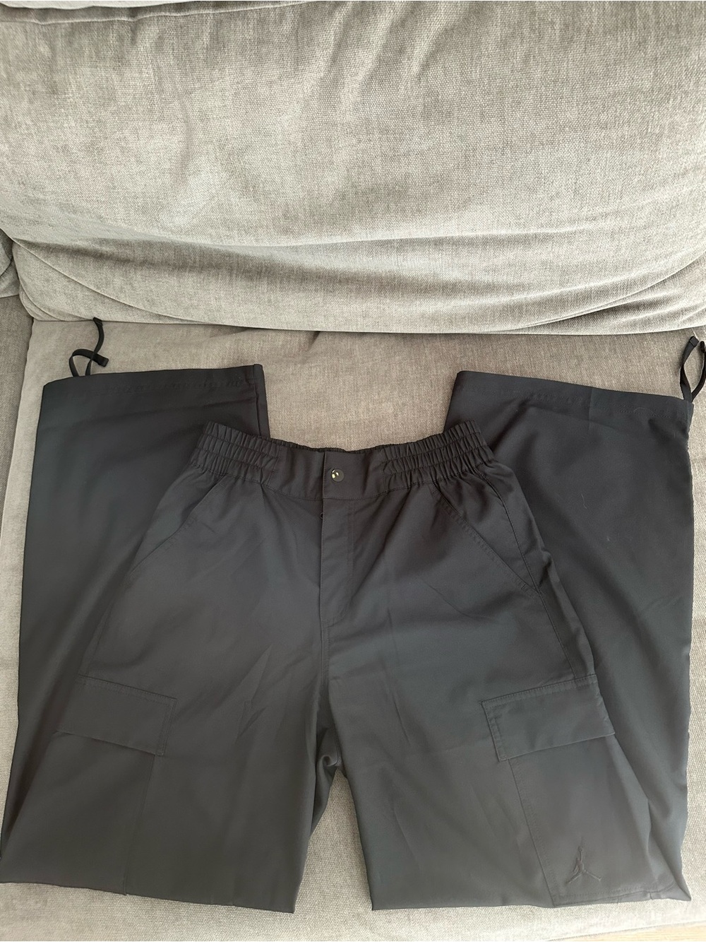 Jordan Black Cargo Pants with Drawstring Ankles